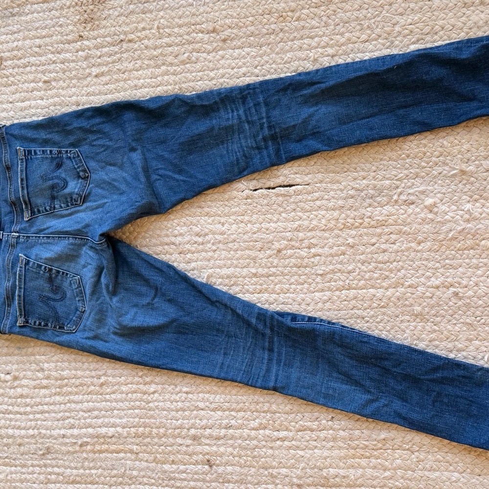 AG Adriano Goldschmied Women's Distressed Blue Skinny Jeans - Picture 7 of 10